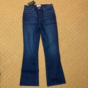 Paige Jeans 29 Claudine Raw Hem New with Tags Dark Wash